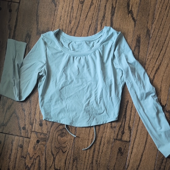 Tops - Sage Green Open Back Athleisure
